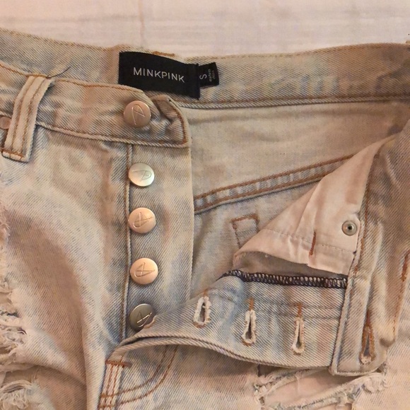 MINKPINK small ripped jean short shorts - Picture 8 of 8